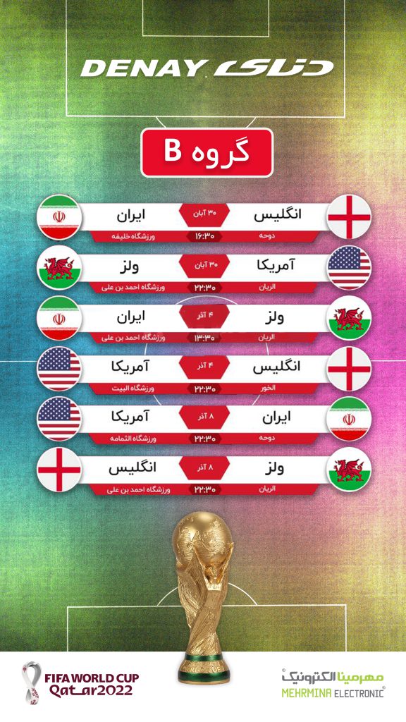 تاریخ و ساعت مسابقات تیم ایران 